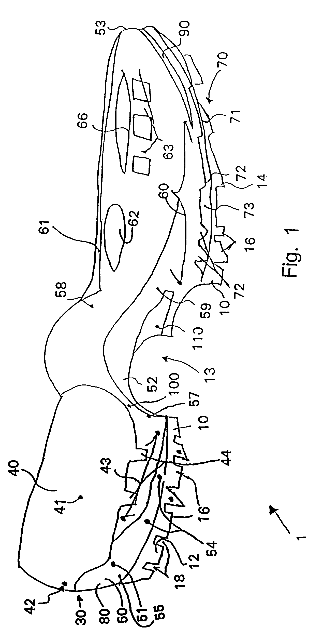 Foot guided shoe sole and footbed