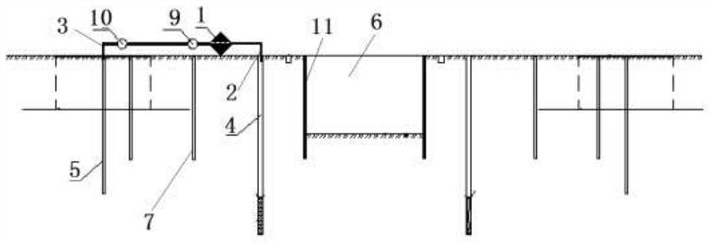 Deep foundation pit construction method for keeping underground water dynamically balanced