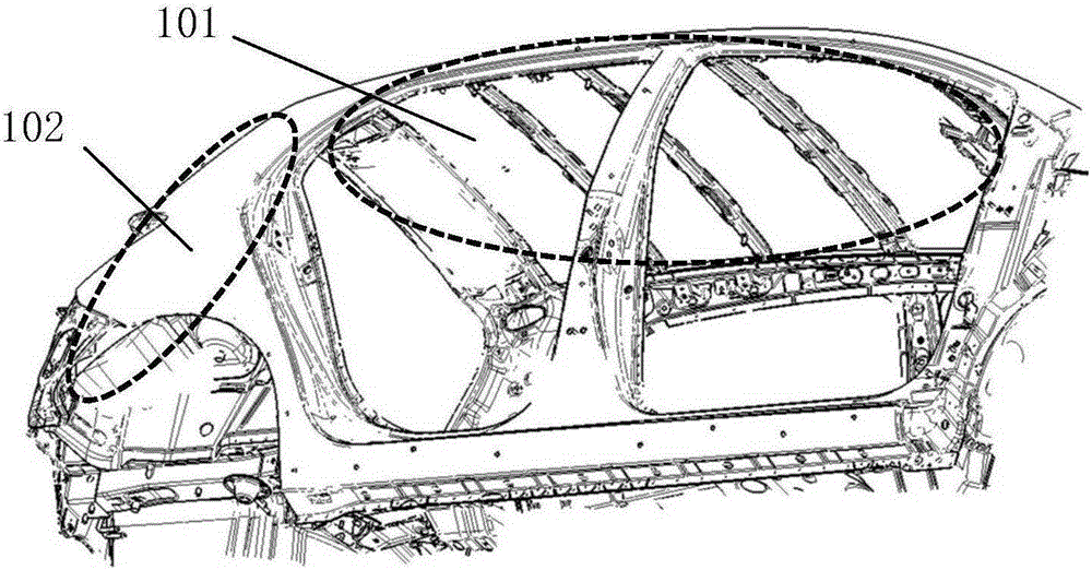 Polymer battery combined automobile frame