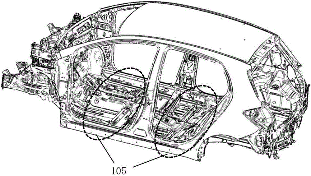 Polymer battery combined automobile frame