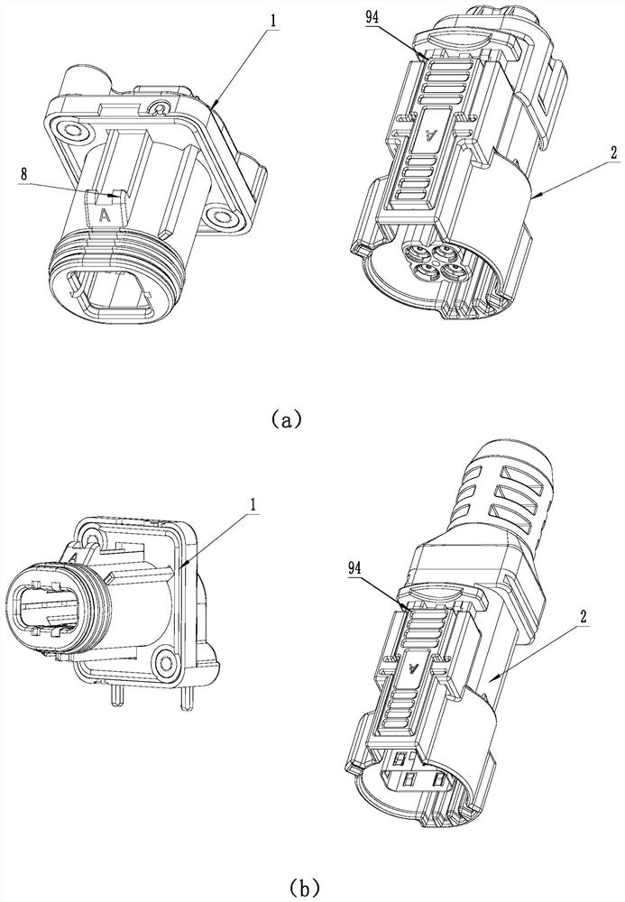 Sealed electric connector for transmitting high-speed radio frequency or differential signals on vehicle