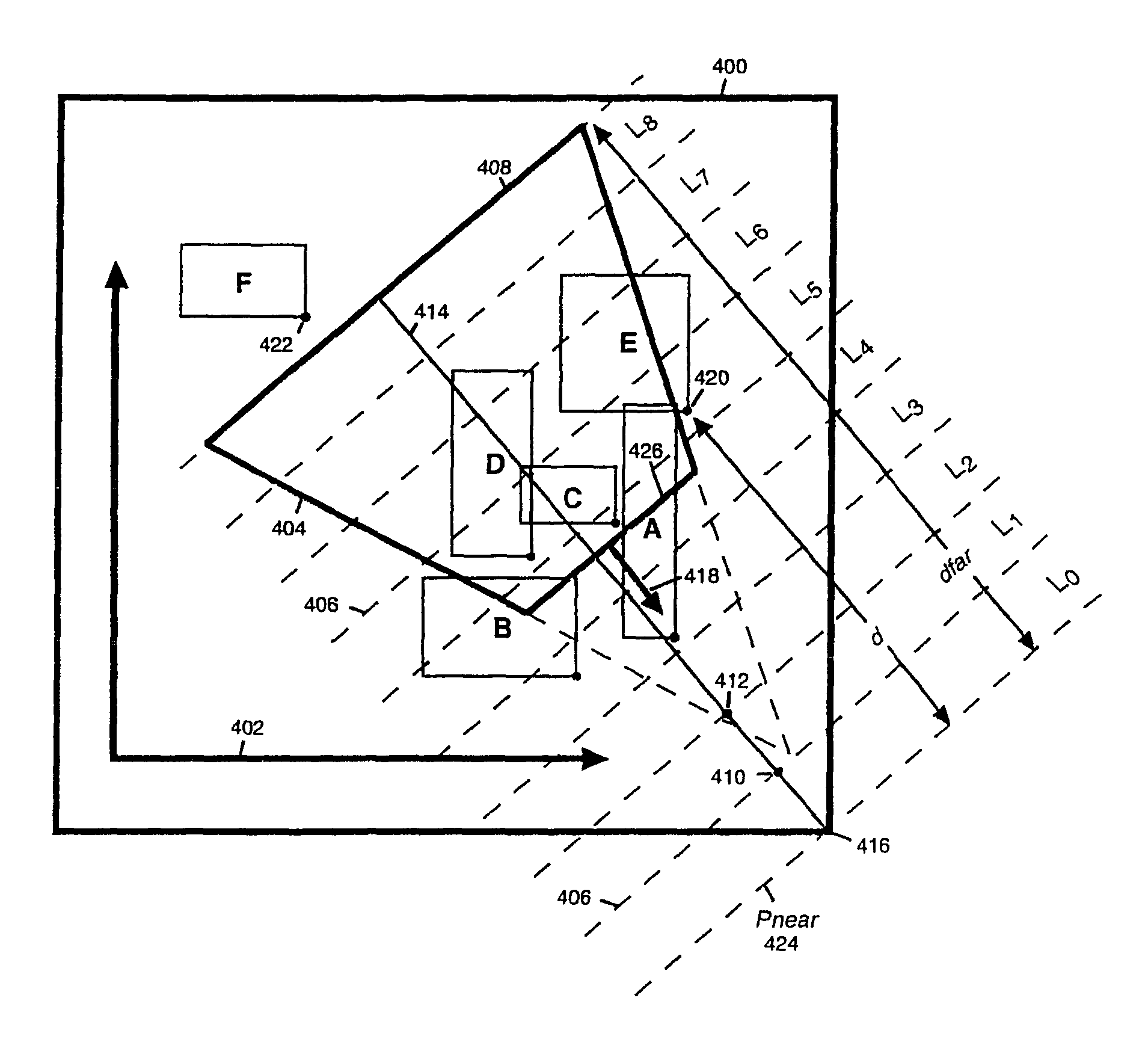 System, method and computer program product for updating a far clipping plane in association with a hierarchical depth buffer
