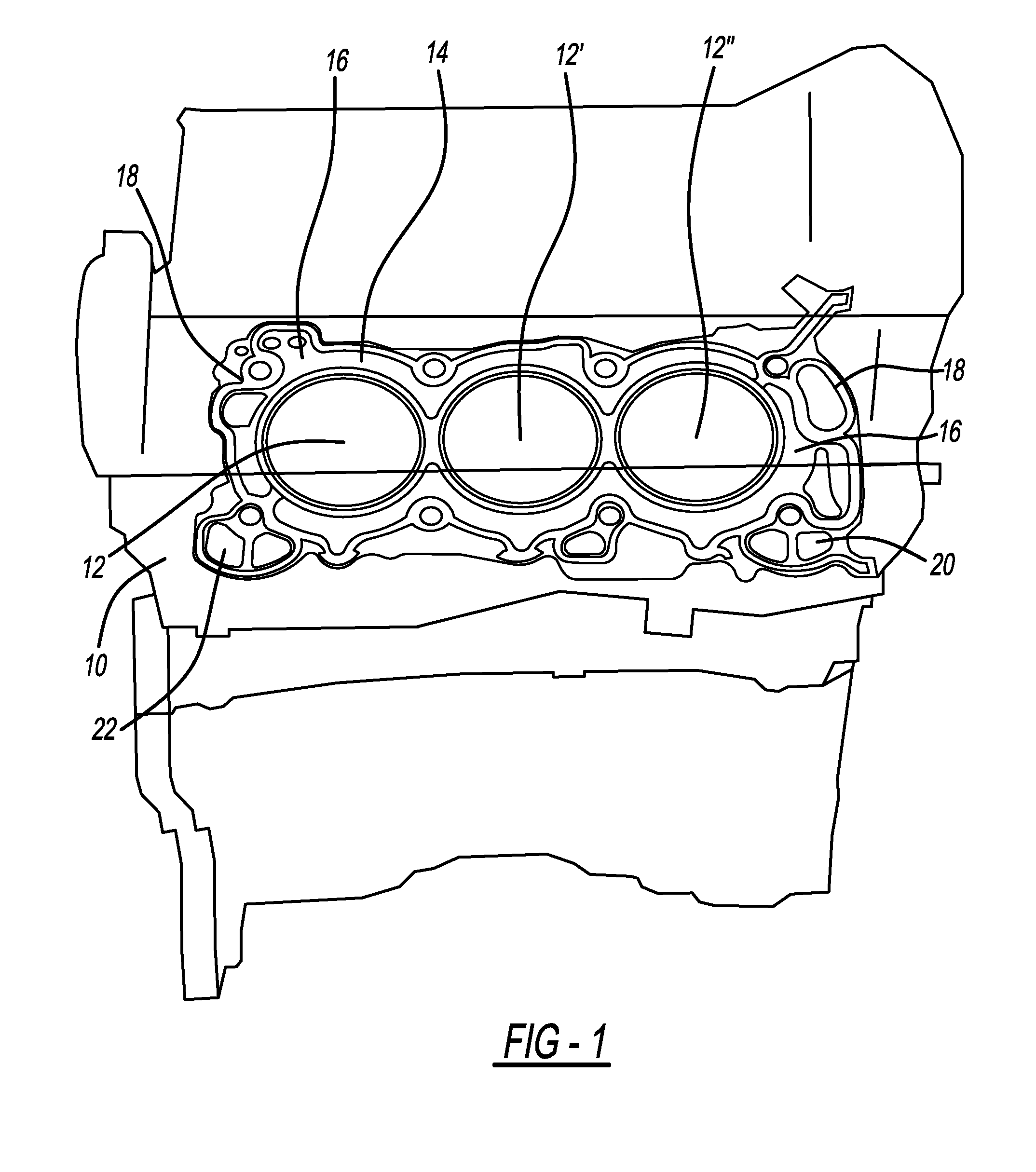 Cylinder gasket having oil drainback constraint feature for use with internal combustion engine