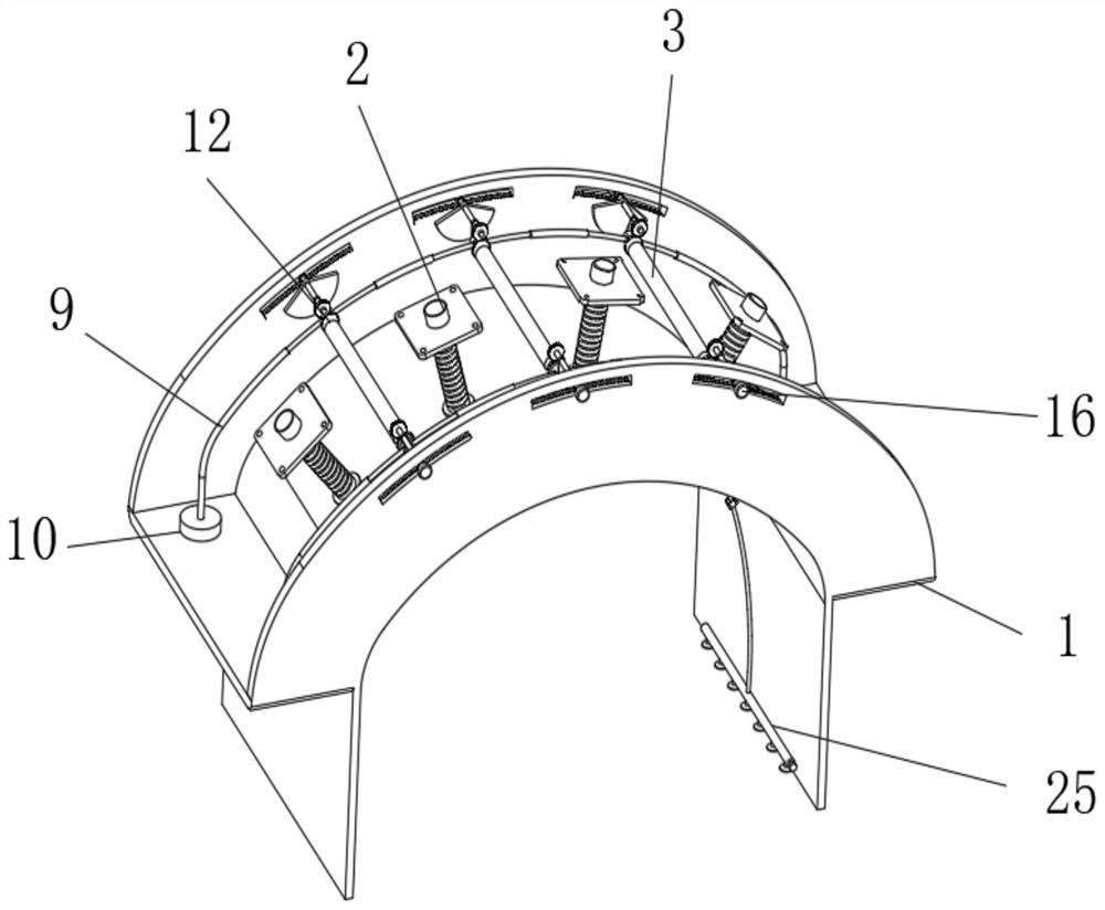 Underground mine arch suspension bridge supporting and bearing mechanism