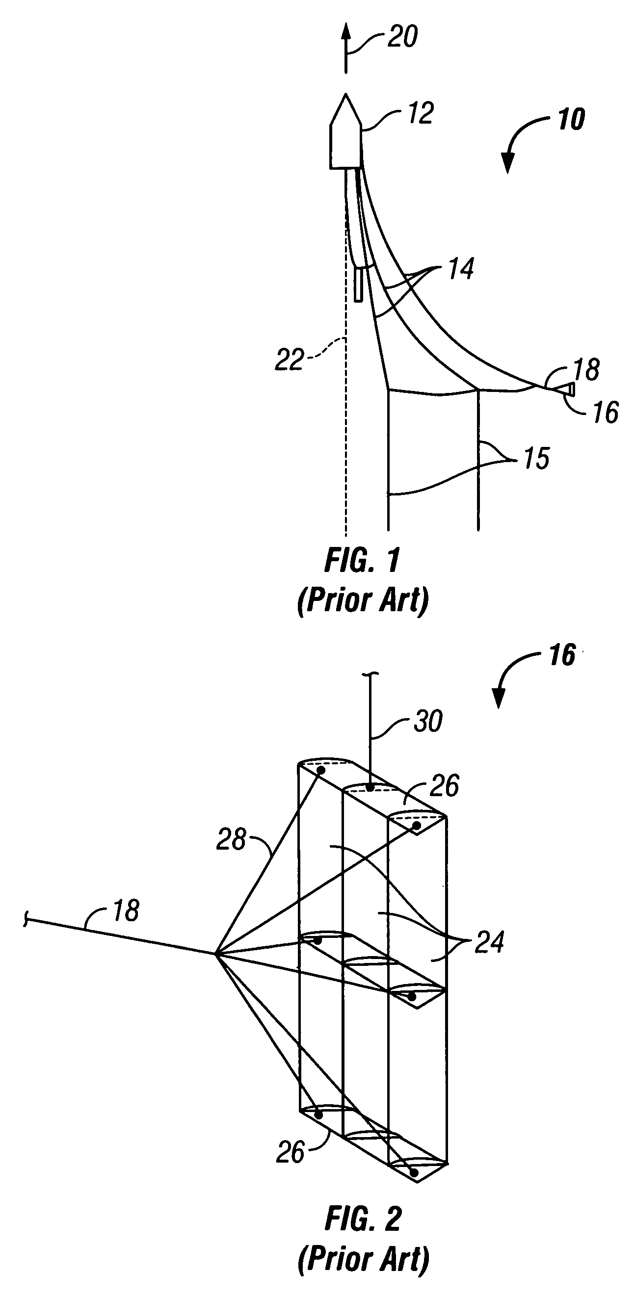 System for depth control of a marine deflector