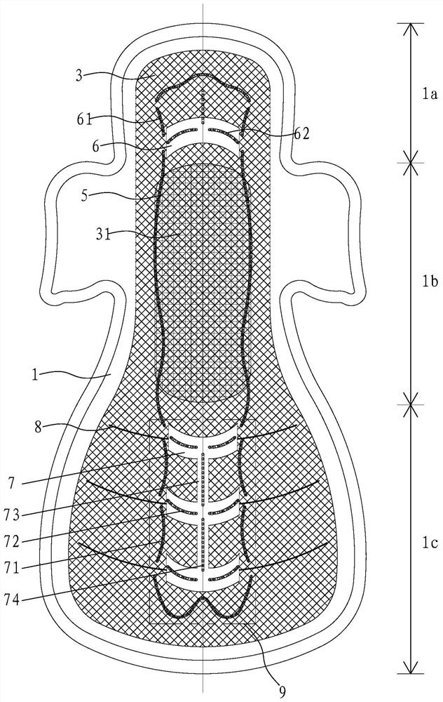 An ergonomic disposable sanitary napkin