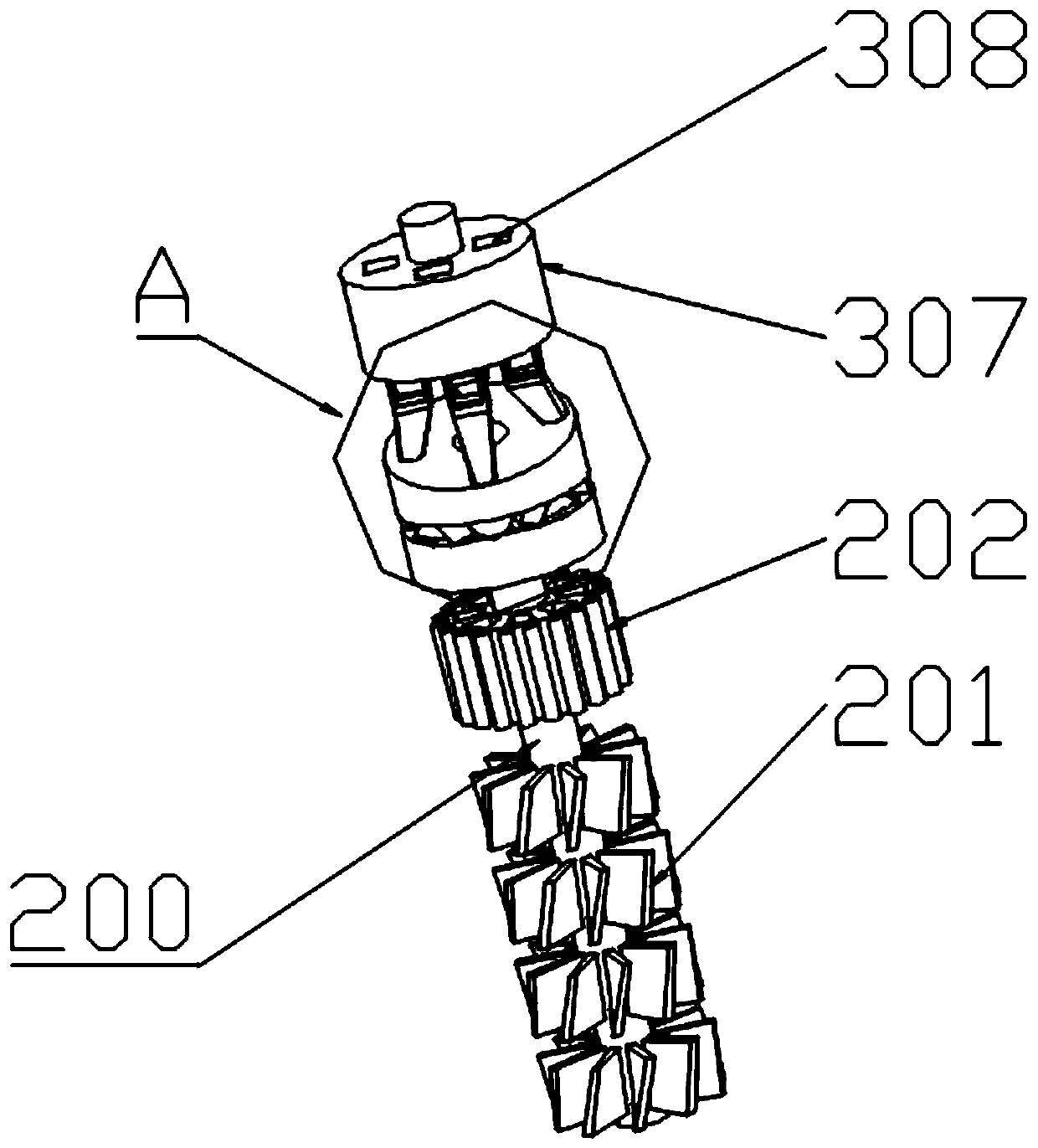 Jetting device for oil-shale drill hydraulic mining