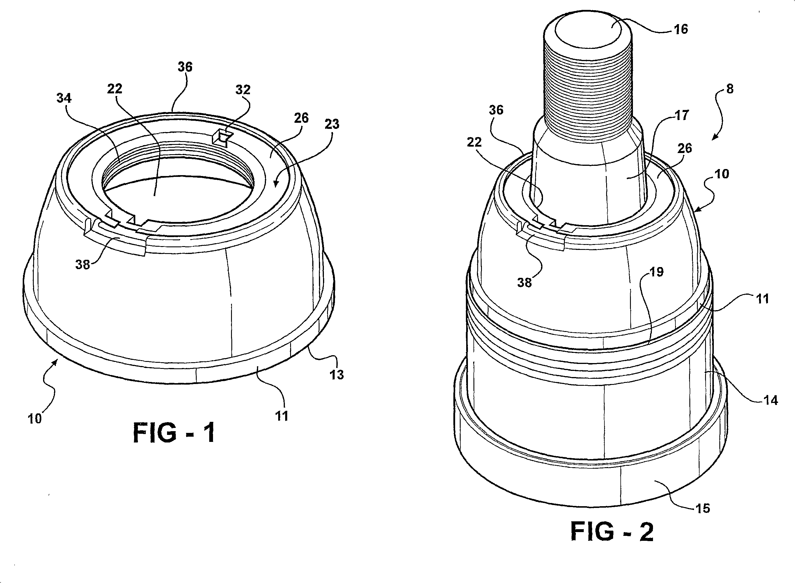 Dust boot with grease channel