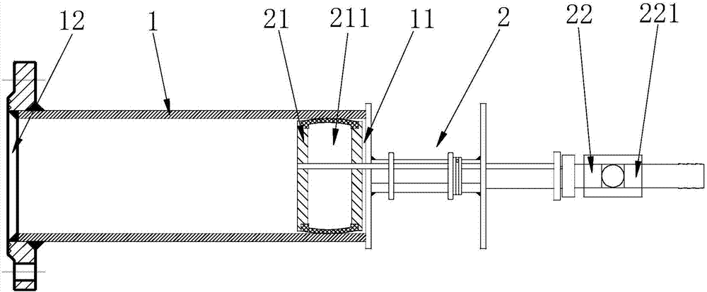 Method for pressure testing of overboard discharge pipe