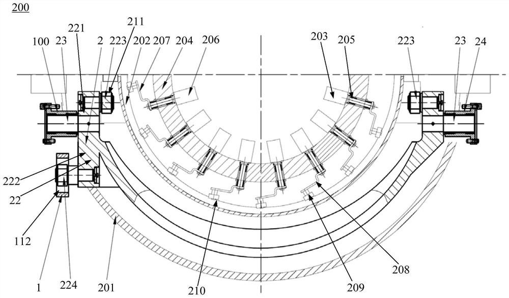 Axial flow compressor stationary blade adjusting mechanism and axial flow compressor applying same