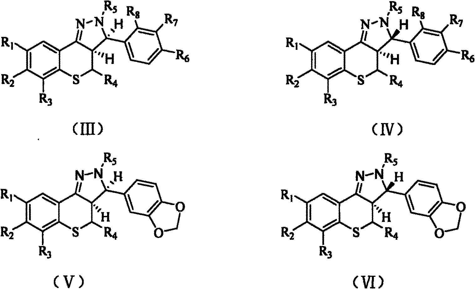 Novel 2,3,3a,4-tetrahydro thiochromeno [4,3-c] pyrazole antiinflammatory antimycotic compound