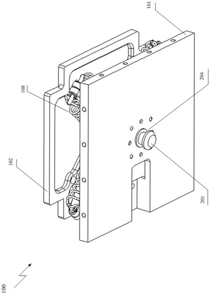 Satellite launching box ejection device