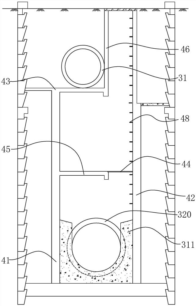 Construction method of an underground superimposed double-pipe common well structure