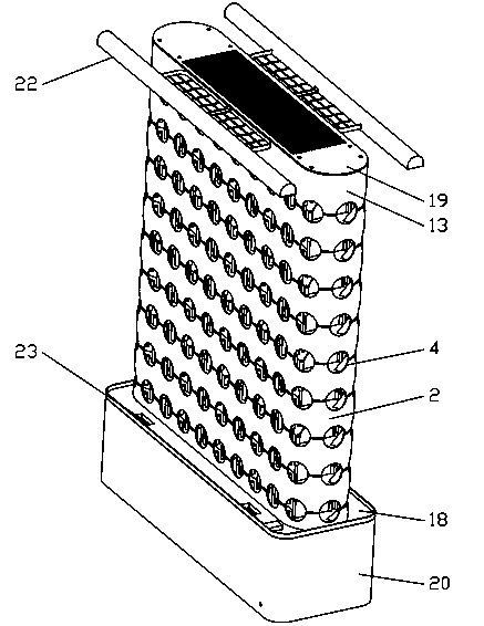 Double-faced movable air purification plant wall