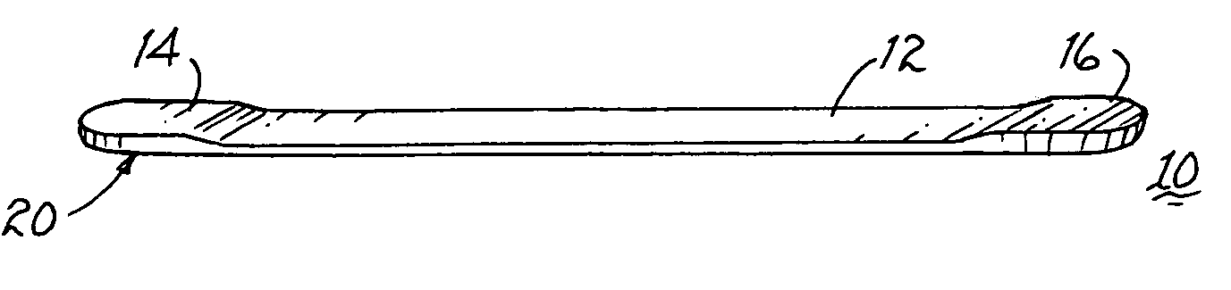 Substrate of polishing compound for teeth and method