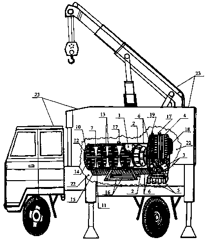 Lifting device used for mounting large power equipment