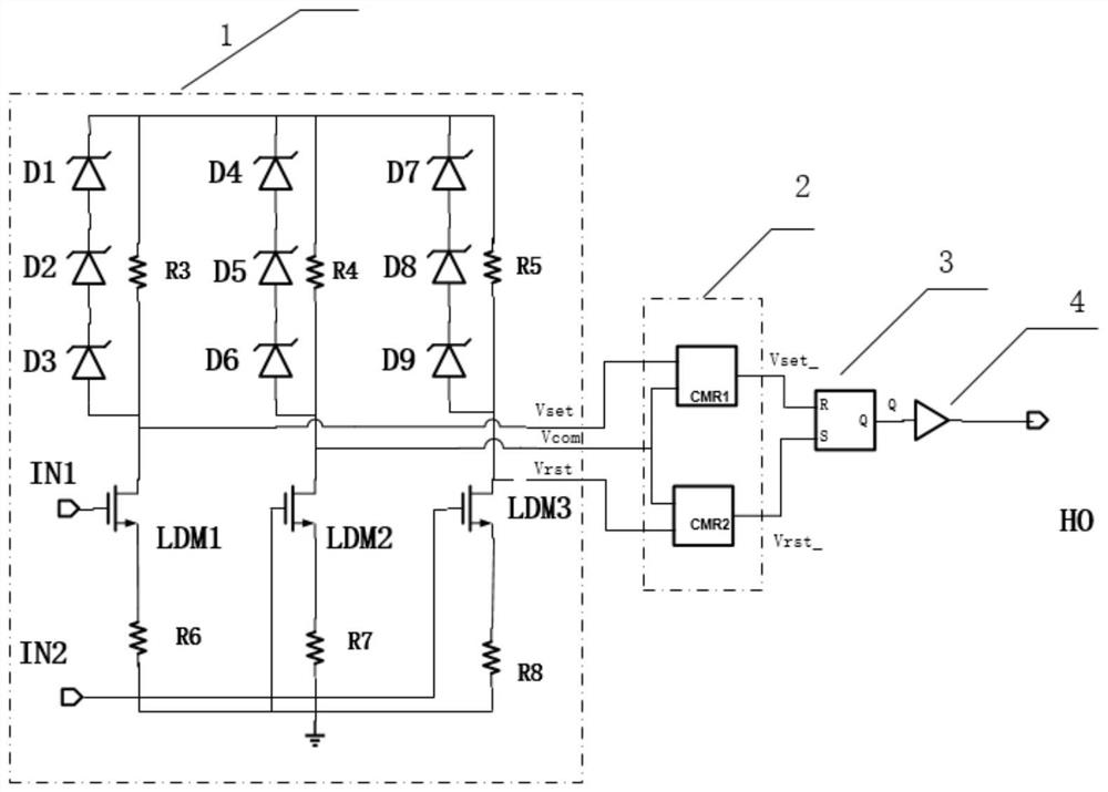 A high-voltage gate drive circuit with anti-noise