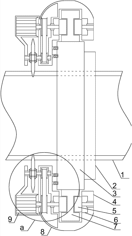 Self-propelled building tubular product ring-cutting device