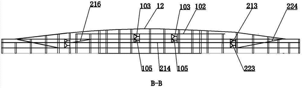 Stereoscopic crossroad parking multi-station through linkage hinge type pendulum flyover