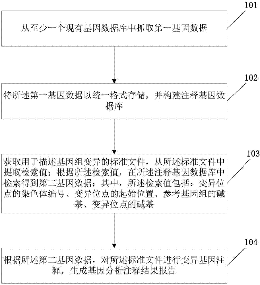 Gene analysis annotation method and device