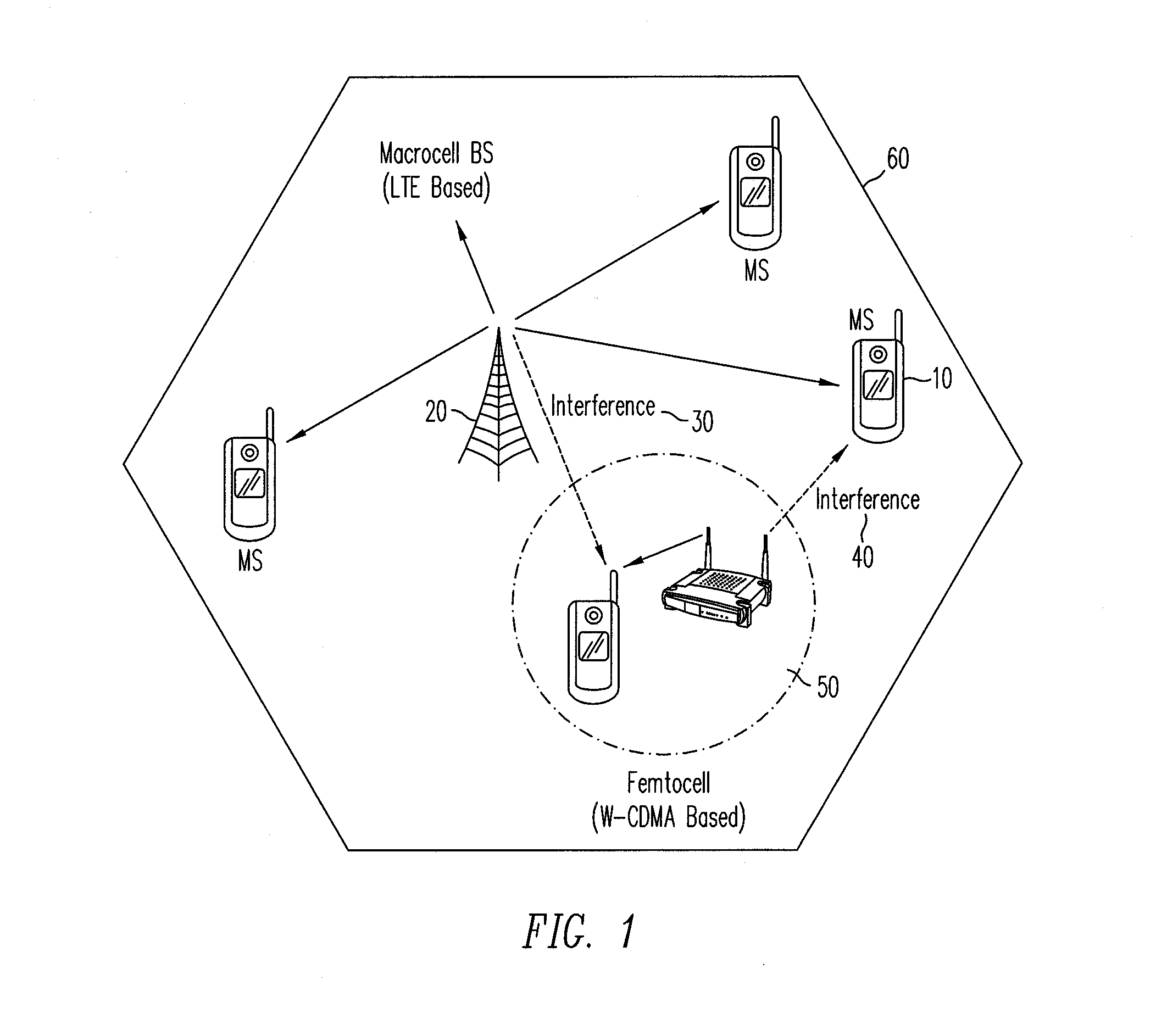 Method for iterative interference cancellation for co-channel multi-carrier and narrowband systems
