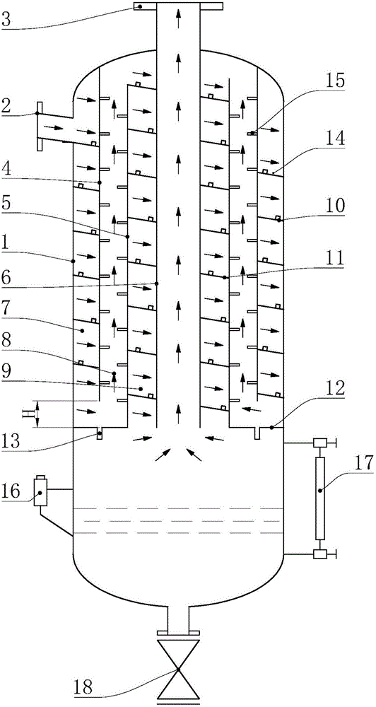 Steam-water separation device