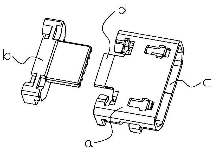 USB data transmission connector packaging device and method