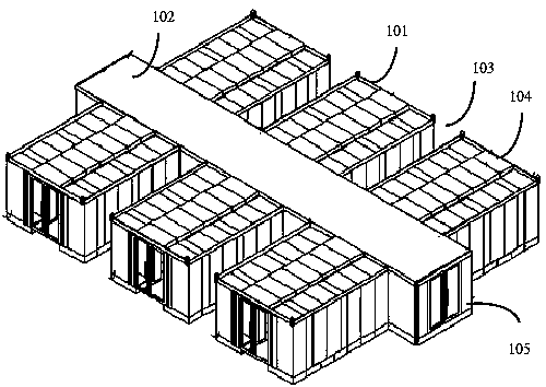 Modularized data center machine room provided with sealed channels