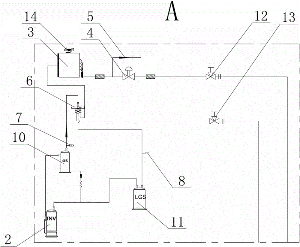 Outdoor unit set of air conditioning variable refrigerant volume system and pressure detection method