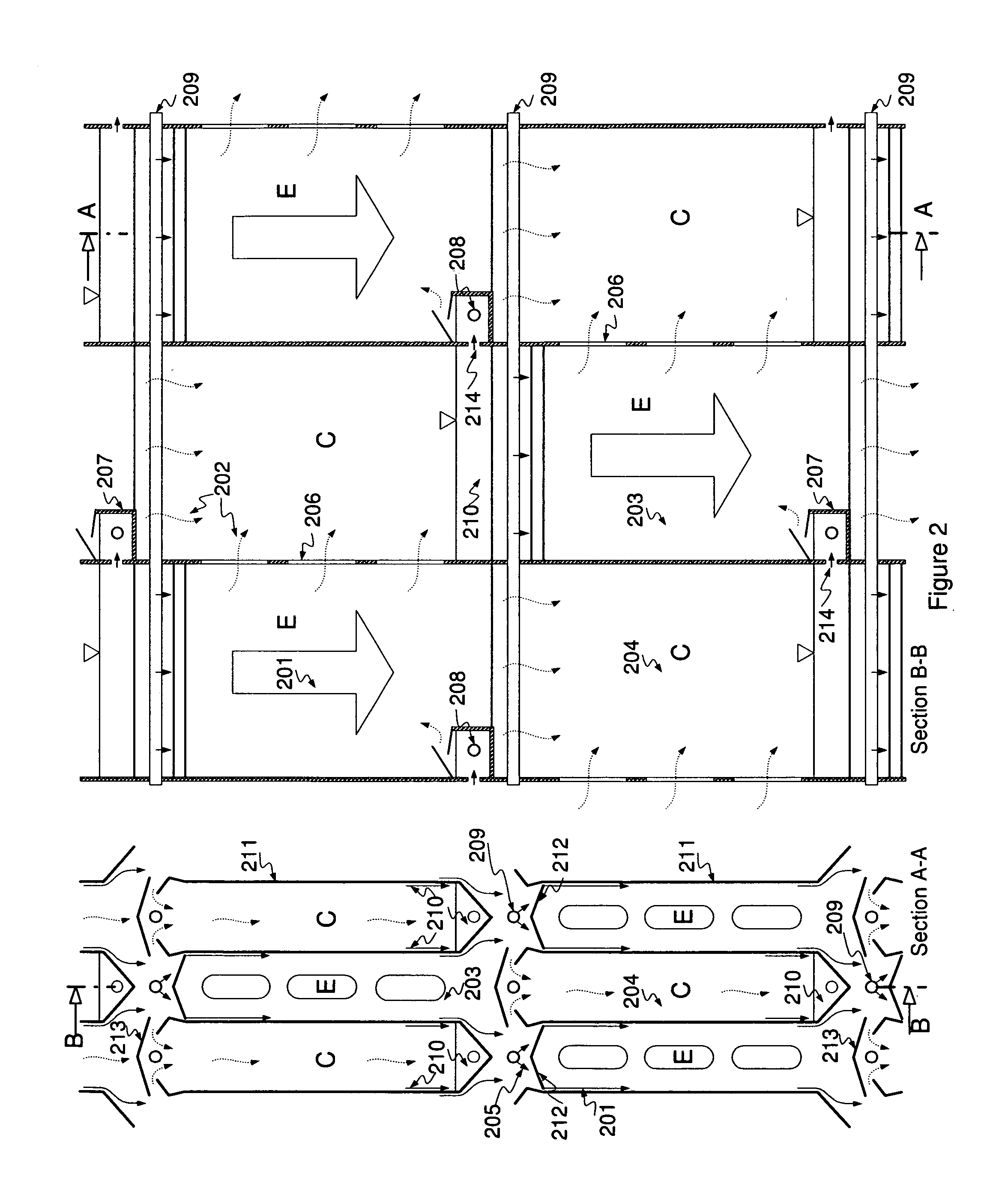 Multi effect distiller with falling film evaporator and condenser cells