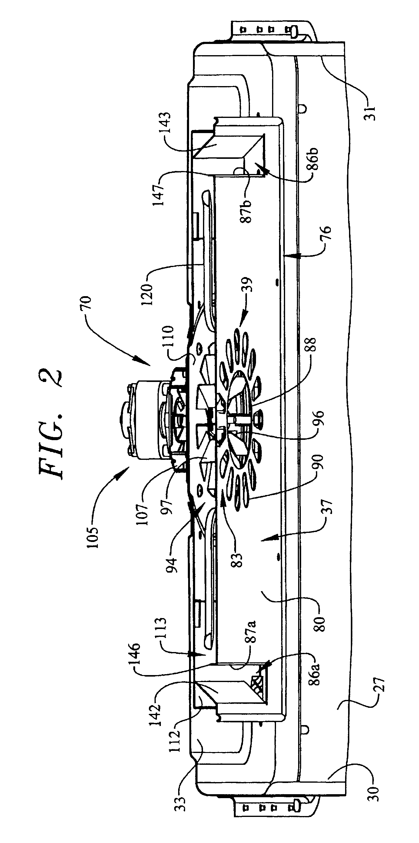 Airflow system for a convection oven
