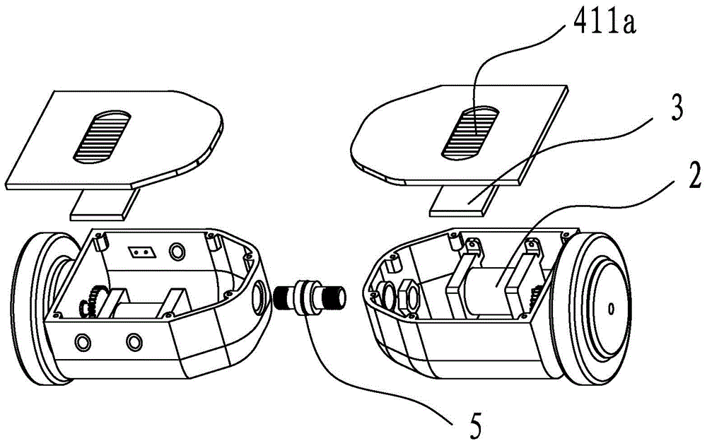 Split type vehicle frame structure of self-balance two-wheeled vehicle
