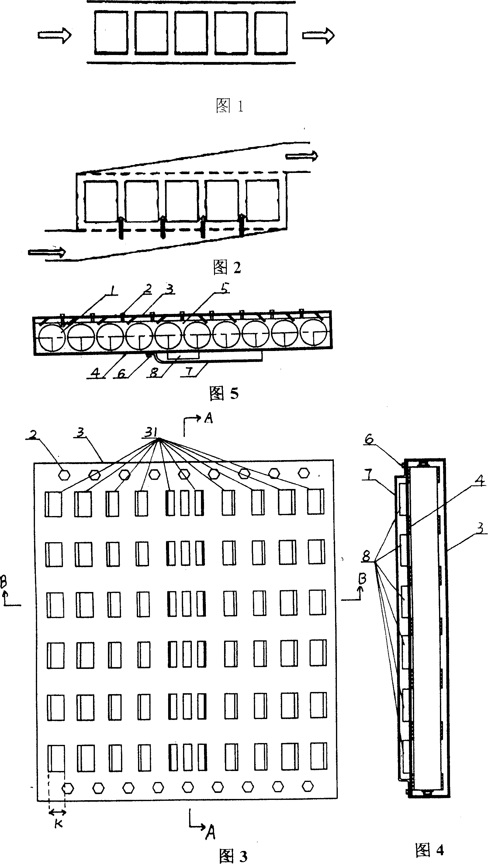 Radiating structure of power battery for hybrid power automobile