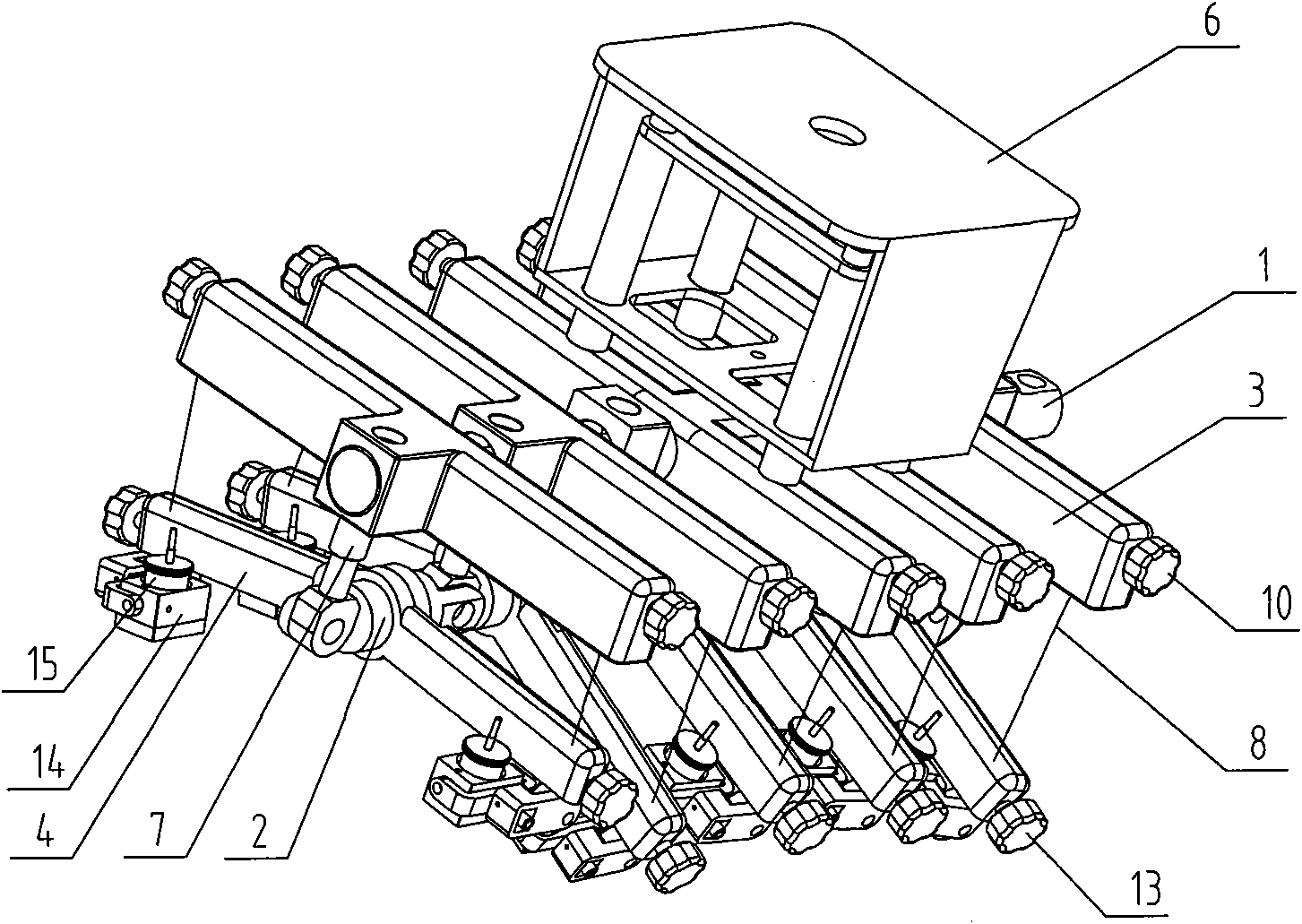 Spiral welded pipe weld seam probe frame