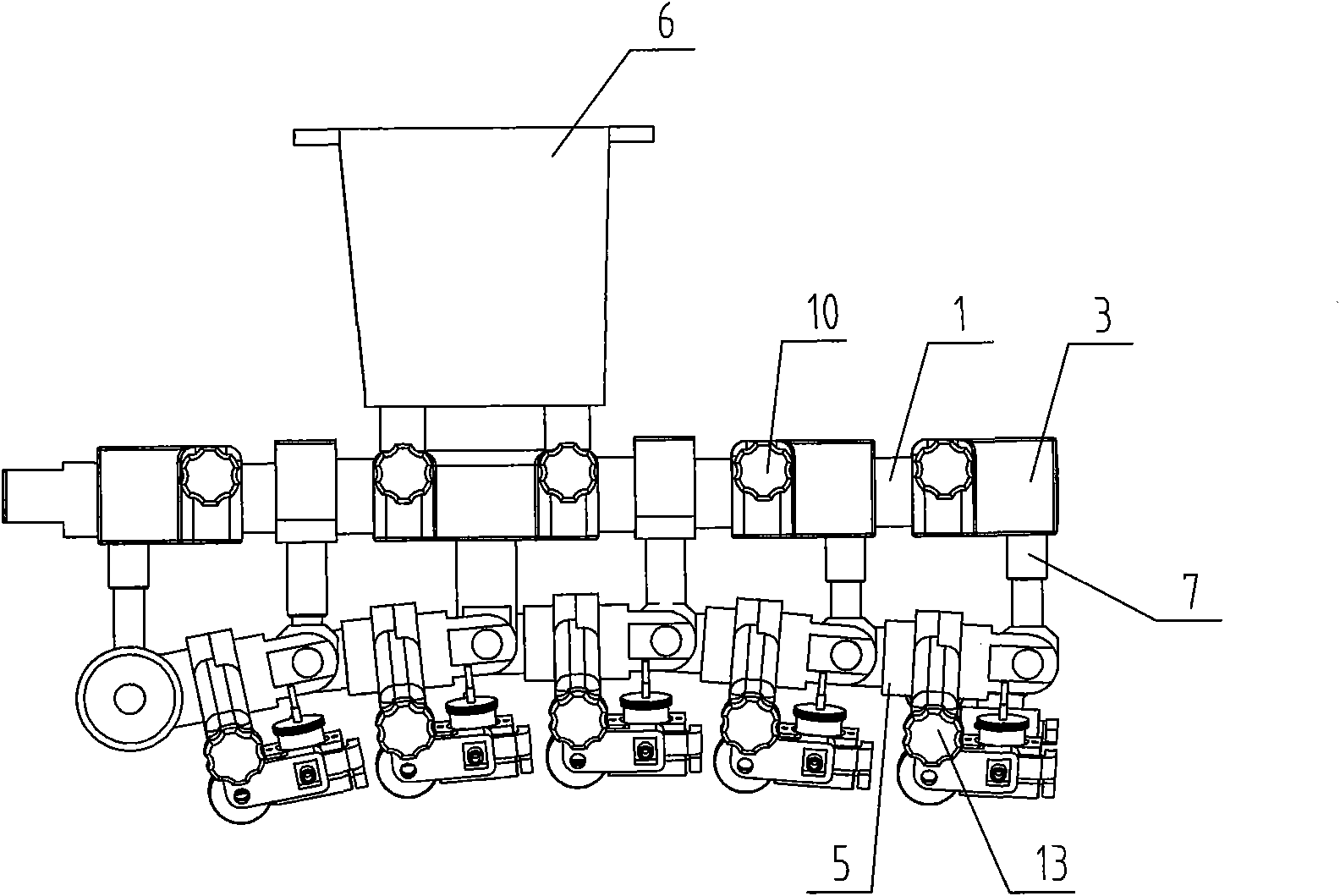 Spiral welded pipe weld seam probe frame