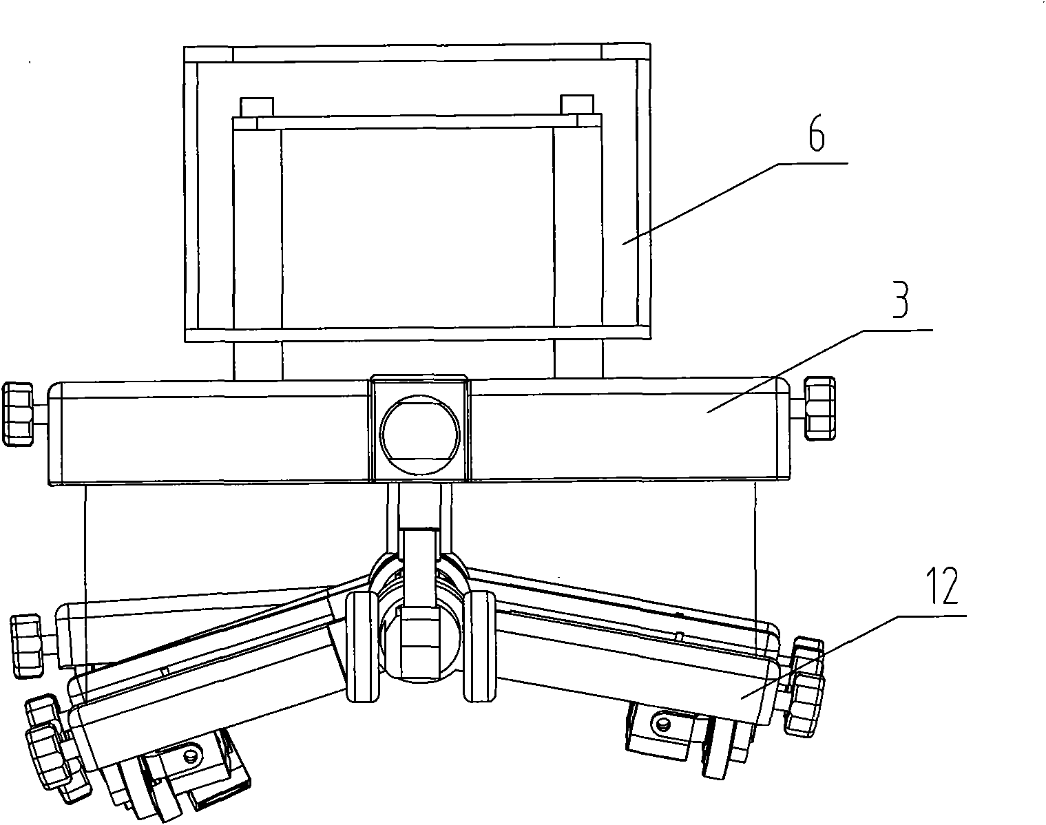 Spiral welded pipe weld seam probe frame