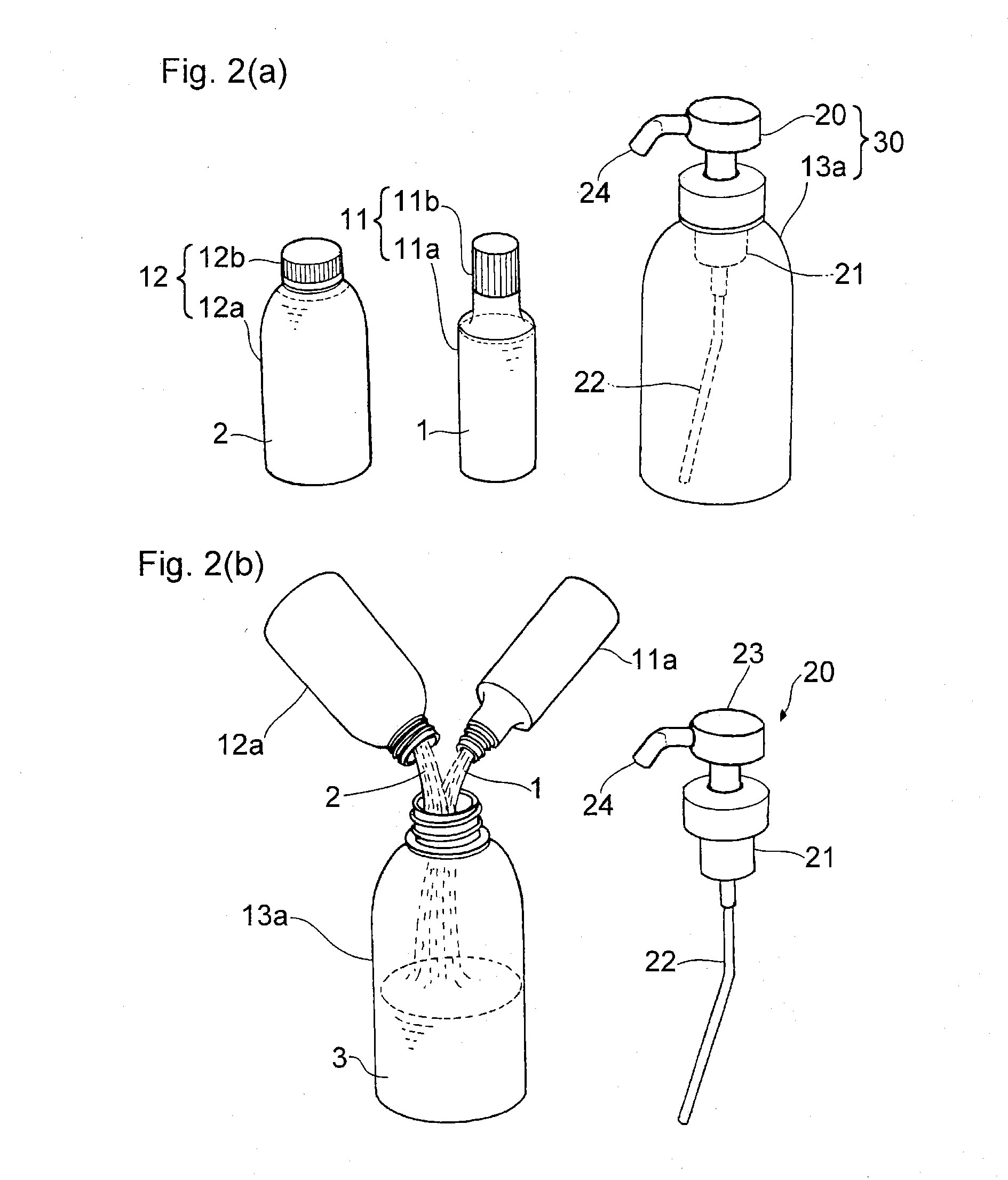 Method for dyeing or bleaching hair and kit for dyeing or bleaching hair