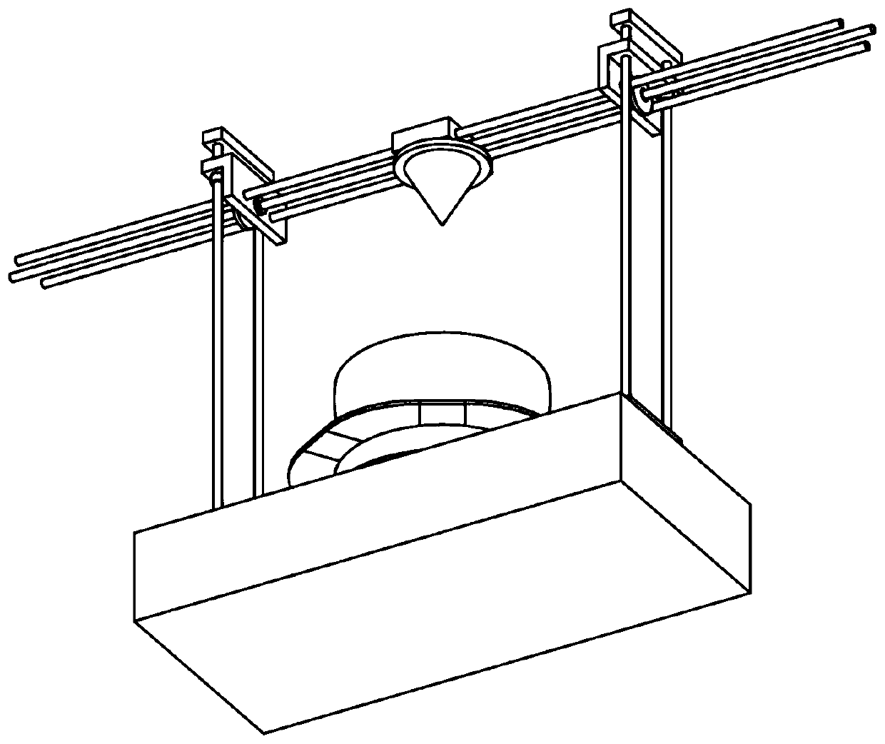 Full-automatic 3D printing system based on gantry type variable dimensions