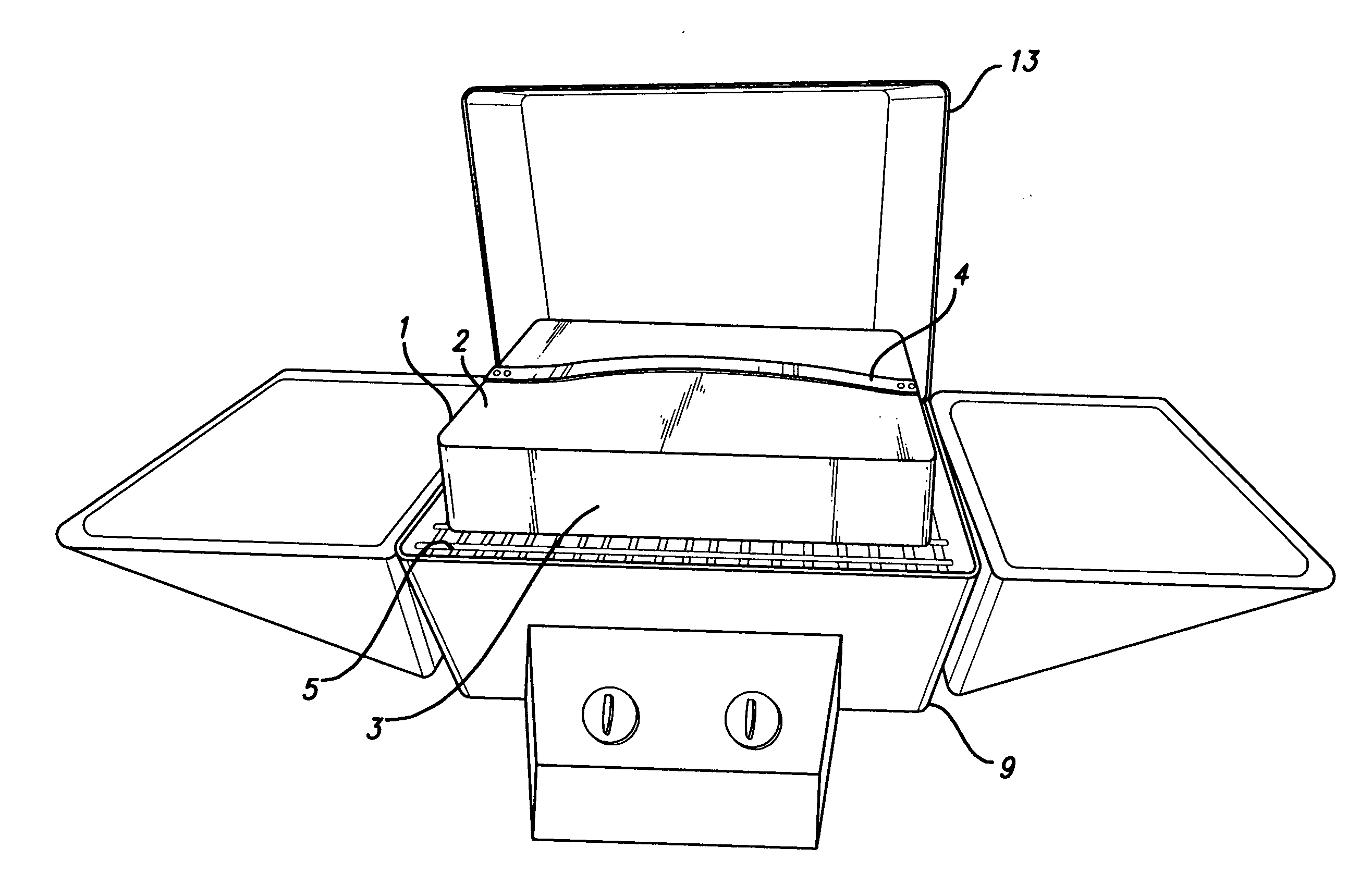 Insulated cover and method for cooking pizza and similar food items on a home gas or charcoal grill