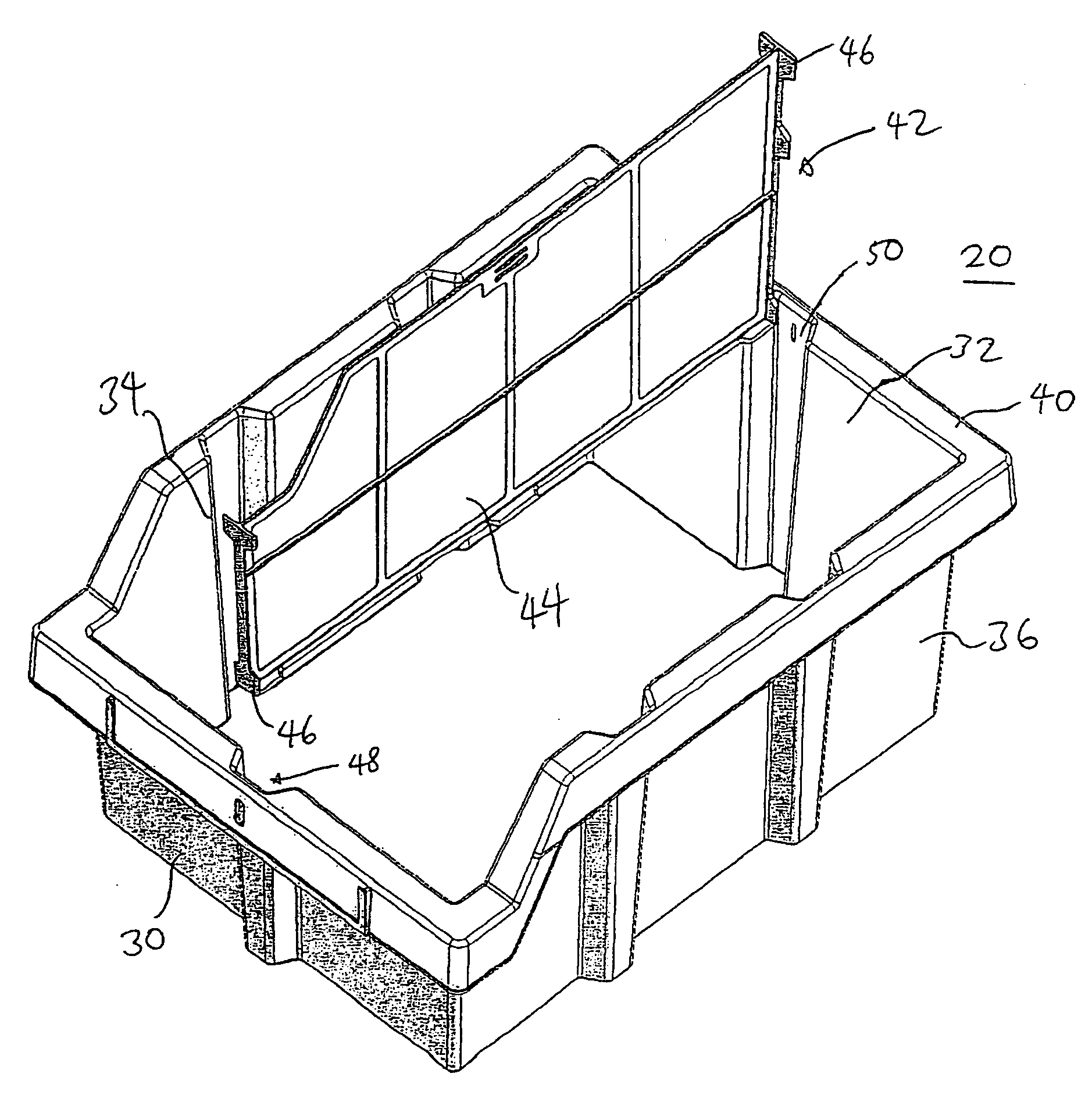 Storage bin for use with shelving system