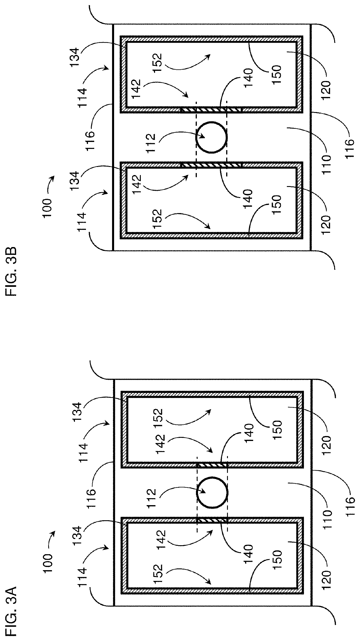 Thermoelectric device having a plurality of sealing materials