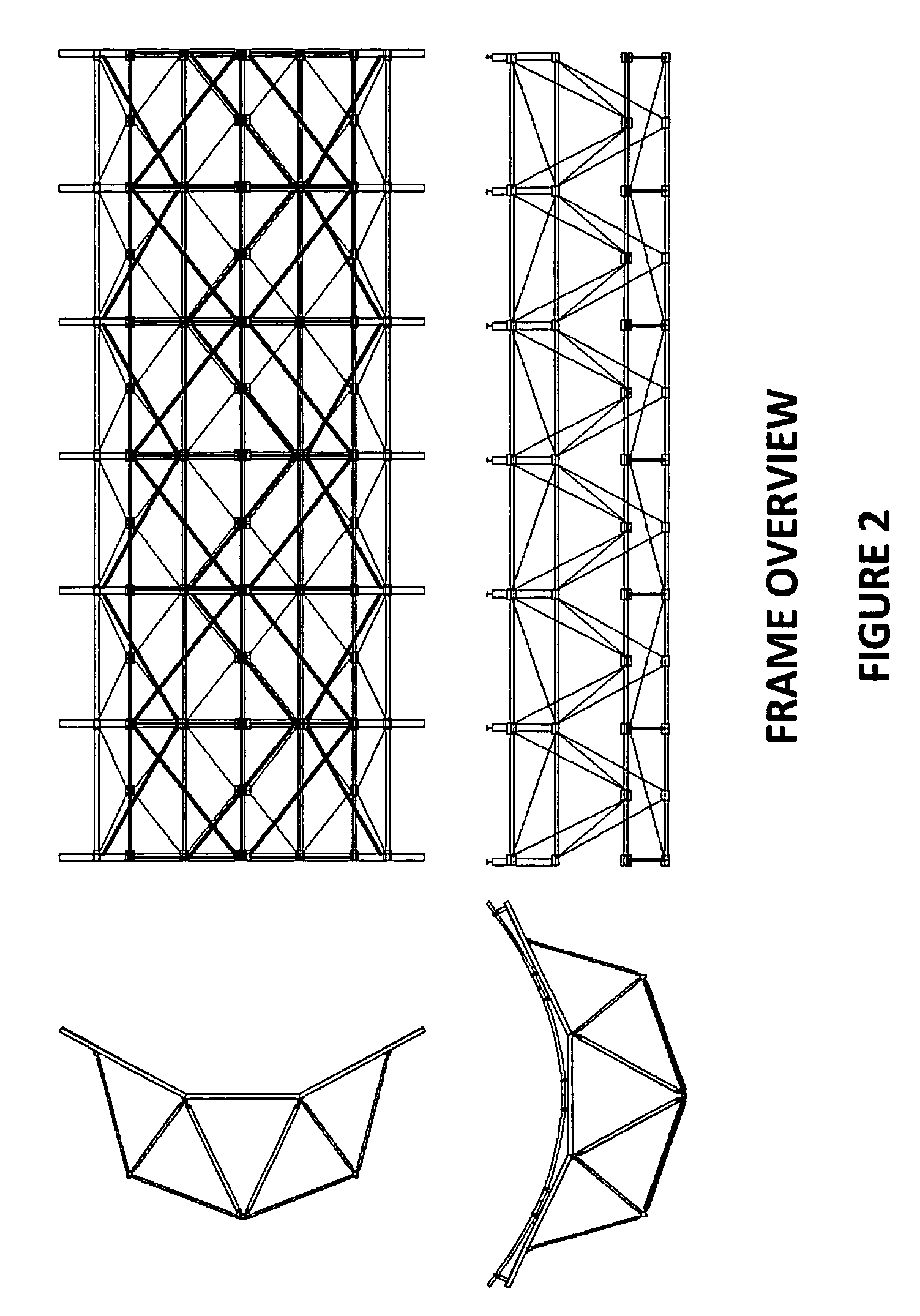 Solar trough frame, part and method