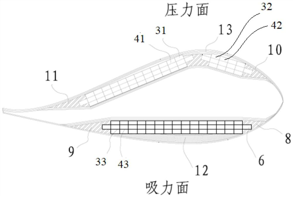 Sectional type fan blade connecting structure, sectional type fan blade and assembling method
