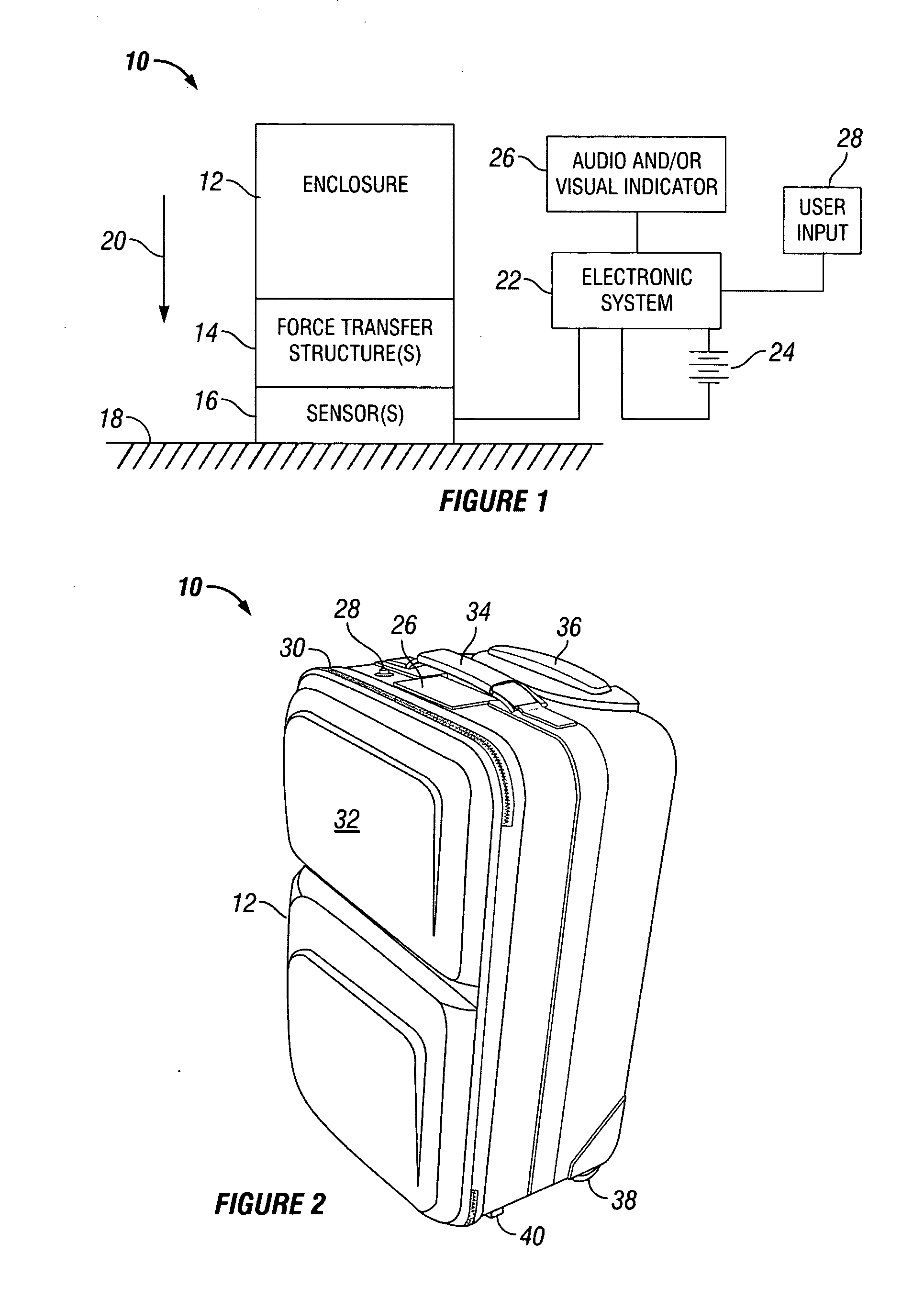 Carrying case with integrated electronics system