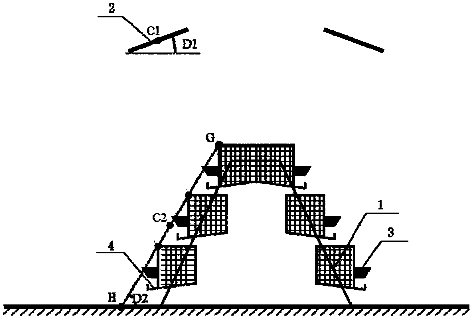LED lamp illumination method and system for scale culture of laying or breeding hens in trapezoidal coops