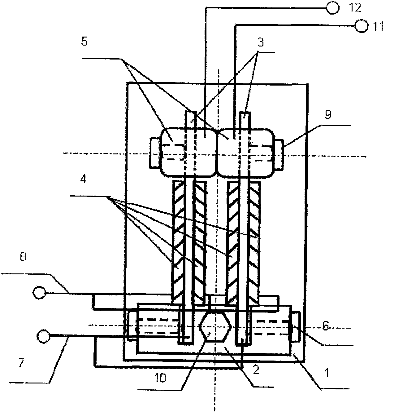 Nano material drawing device in scanning electron microscope driven by piezoelectric ceramic piece