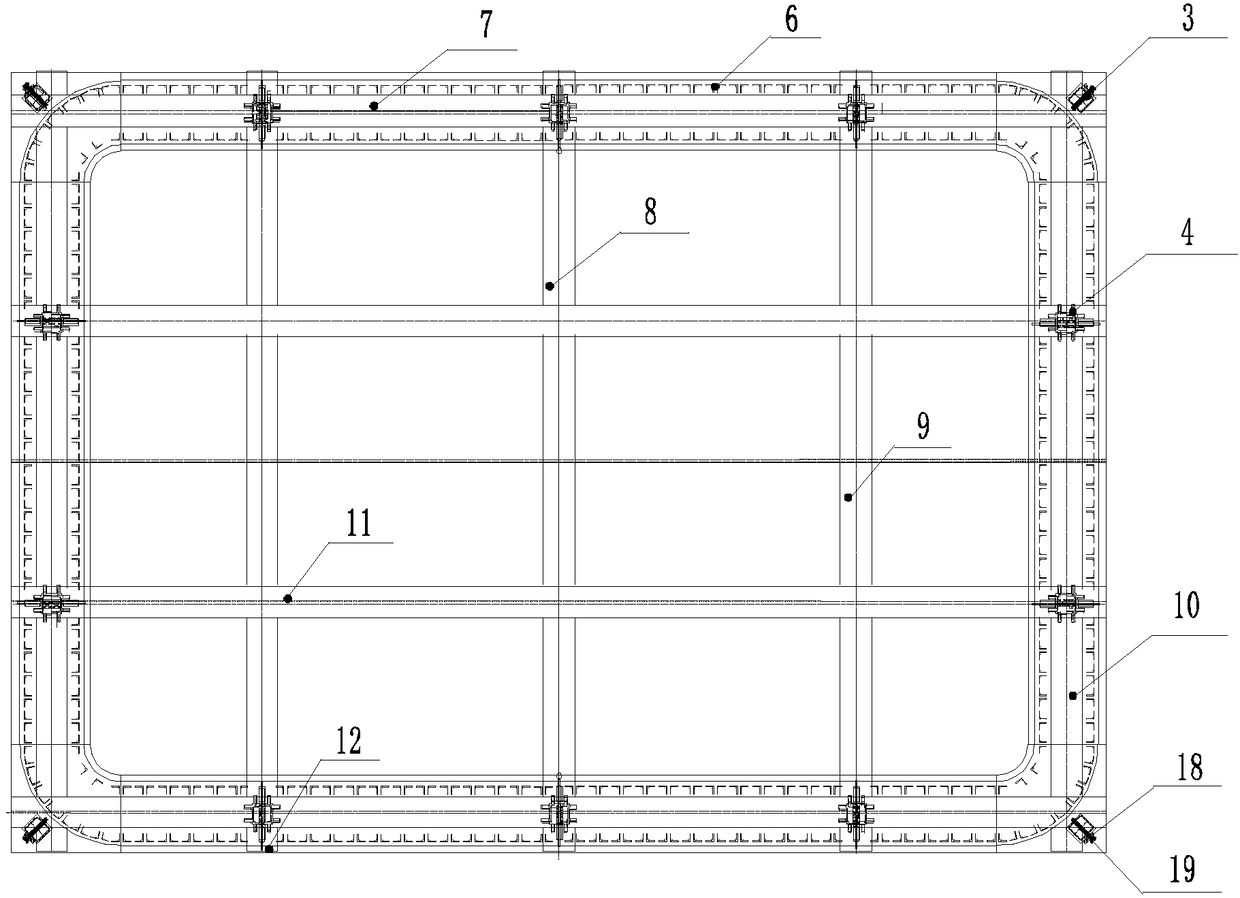 Urban comprehensive pipe rack steel reinforcement framework forming tool template