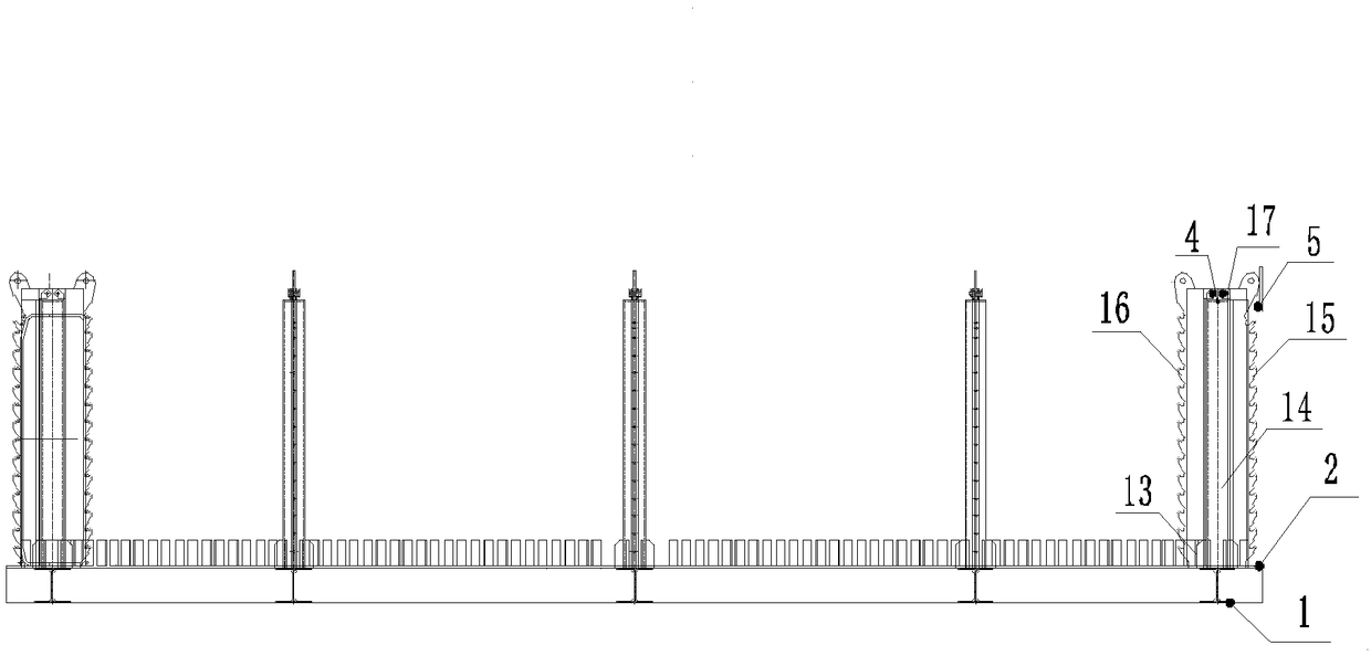 Urban comprehensive pipe rack steel reinforcement framework forming tool template