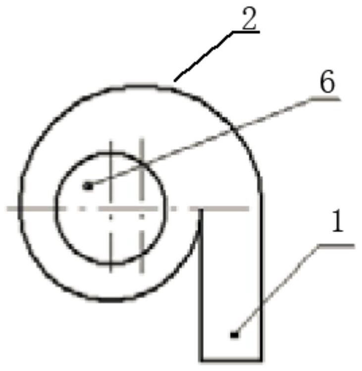 Compact anti-blocking radioactive flue gas cooling device