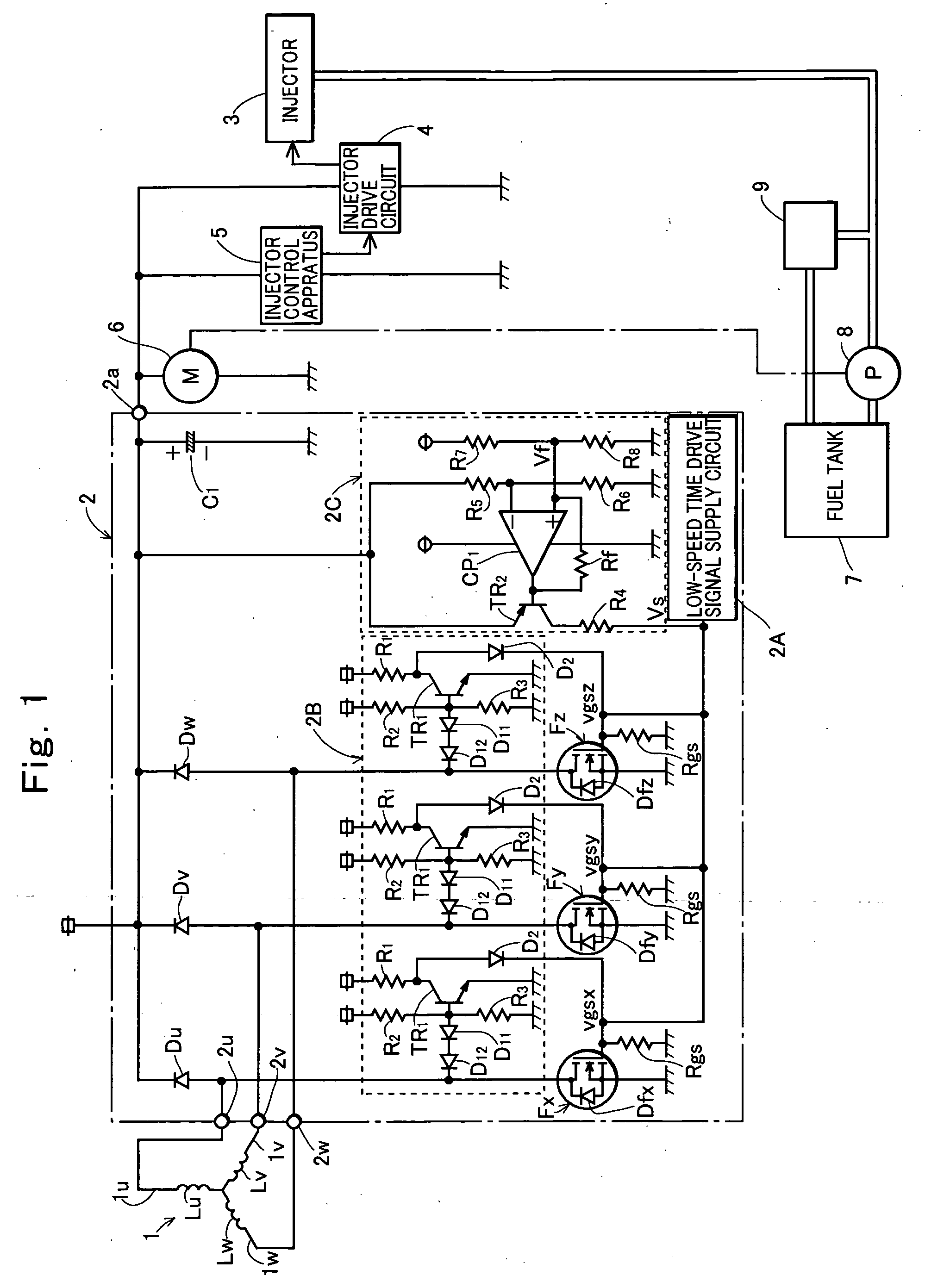 Power supply apparatus for fuel injection apparatus
